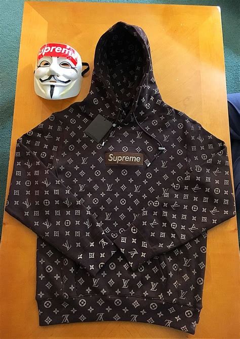 louis vuitton supreme hoodie grey|supreme louis vuitton hoodie where to buy.